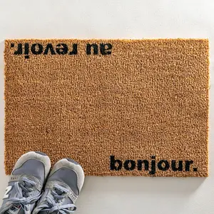 Bonjour, Au Revoir Doormat - Regular 60x40cm