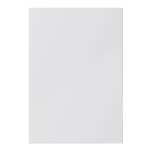 GoodHome Stevia Gloss grey Slab Highline Cabinet door (W)500mm (H)715mm (T)18mm