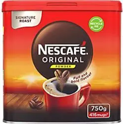 Nescafé Original Instant Coffee Tin Instant Medium, Dark 750 G