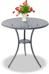 Centurion Supports OSHOWA Grey Garden and Patio Cast Aluminium Bistro Table