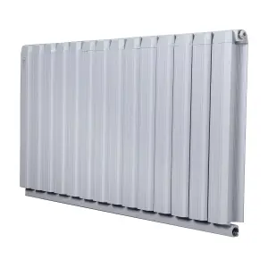 Aluminum Radiator Compatible with Heat pump. Model "Onyx" White. 1000mm.Heigth600mm.Btu/hr:6440