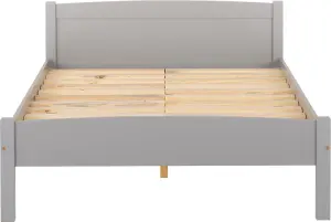 Amber Double 4ft6 135cm Wooden Bed Frame in Grey Slate