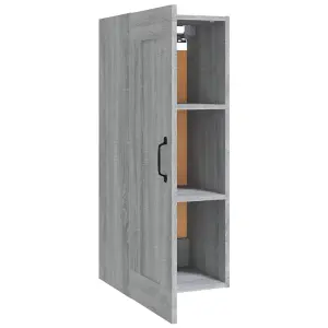 Berkfield Hanging Cabinet Grey Sonoma 35x34x90 cm Engineered Wood