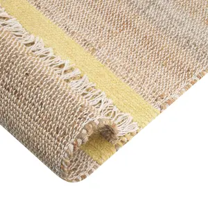 Jute Area Rug 160 x 230 cm Beige and Yellow TALPUR