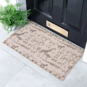 Elephant Vintage Pattern Indoor & Outdoor Doormat - 70x40cm