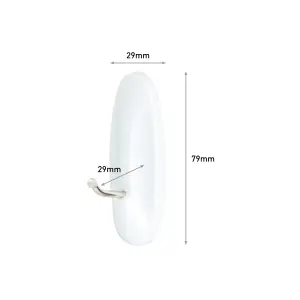 3M Command Medium White Wire hook (Holds)1.3kg, Pack of 2