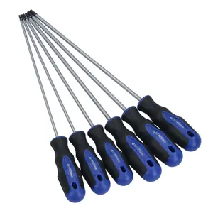 6pc Extra Long Tamper Proof Torx Star Screwdriver Set T10 - T30 250mm Blade