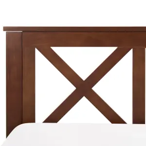 Wooden EU Super King Size Bed Dark TANNAY