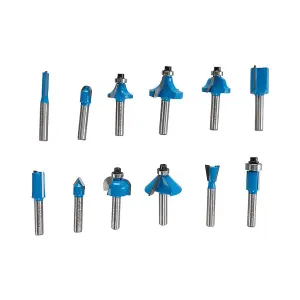 Silverline 1/4" TCT Router Bit Set 12Pce