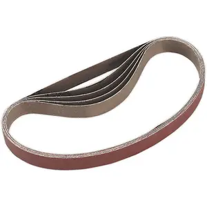 5 Pack of 20mm x 520mm 100 Grit Aluminium Oxide Sanding Belts for Precision Sanding