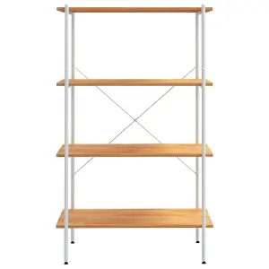 Berkfield 4-Tier Shelving Unit White and Oak 80x40x130 cm