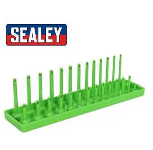 Sealey Premier Socket Holder 1/4"Sq Drive 4-15mm - Hi-Vis Green SH1414HV