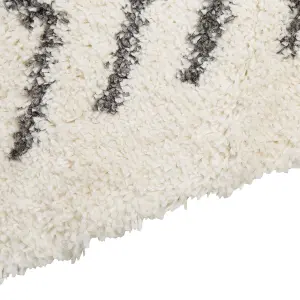 Shaggy Area Rug 200 x 300 cm White and Grey AYRUM