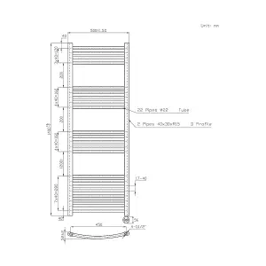 Right Radiators Prefilled Thermostatic Electric Heated Towel Rail Curved Ladder Warmer Rads - Chrome 1400x500 mm