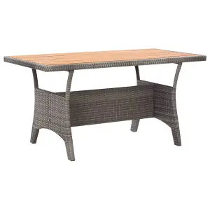 Berkfield Garden Table Grey 120x70x66 cm Solid Acacia Wood