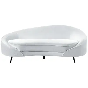 Beliani Glam Boucle Sofa White SAVAR