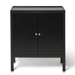 Olessja 2 Door Sideboard in Noir Black