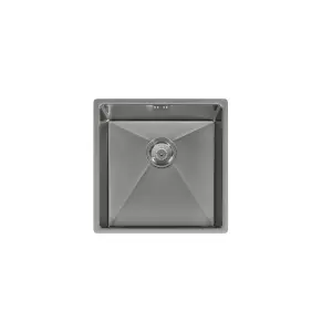 Kersin Elite Brushed Stainless Steel Undermounted 1 Bowl Sink (W) 440 x (L) 440mm