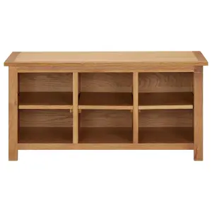 Shoe Rack 90x37x45 cm Solid Oak Wood