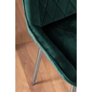 Scottsmoor Dining Set with 6 Chairs Green/Silver