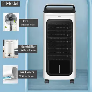 Evaporative Air Cooler Fan 3 in 1 Portable Mobile Air Conditioner Humidifier 5L