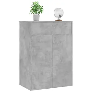 Berkfield Shoe Cabinet Concrete Grey 60x35x84 cm Engineered Wood