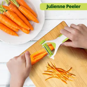 MantraRaj 3 in 1 Multi-Functional Peeler Multi Vegetable Straight Serrated Julienne Peeler for Vegetable and Fruit