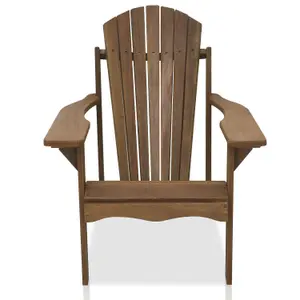 Furinno Tioman Hardwood Adirondack Patio Chair in Teak Oil, Natural