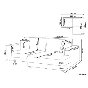 Corner Sofa LOFOTEN Off-White Fabric Left Hand