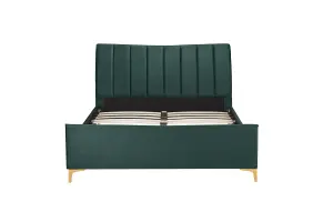 Birlea Clover Small Double Bed Frame In Green Fabric