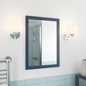 GoodHome Dorres Pendant Silver effect Bathroom Wired Wall light