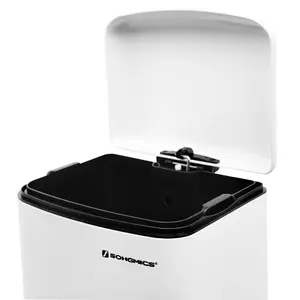 Kitchen 30 Litre Step On Rubbish Bin White