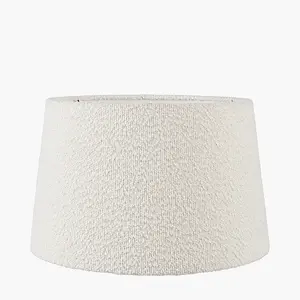 White Boucle Tapered Lampshade