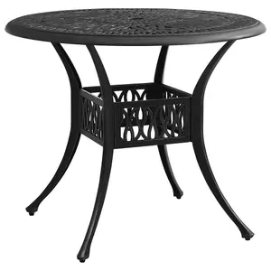 Berkfield Garden Table Black 90x90x74 cm Cast Aluminium