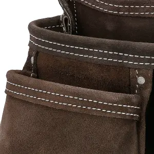 TOUGH MASTER Suede Leather Tool Pouch 4 Pockets - 1.6-1.8 Millimeters (TM-418SP)