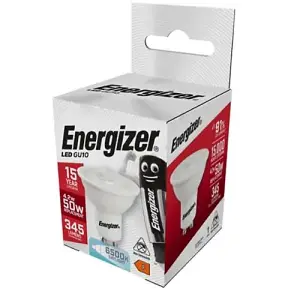 Energizer LED GU10 Non-Dimmable Bulb, Daylight 345 lm 4.2W (Pack of 2)