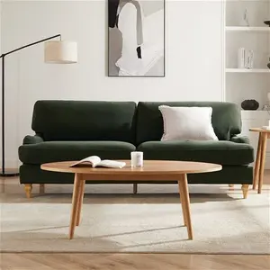 DUSK Hampshire 3 Seater Sofa - Dark Olive Green - Matte Velvet