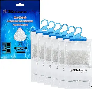 Belaco Set of 6 Hanging Dehumidifier, 230g Moisture Absorber, Dehumidifier