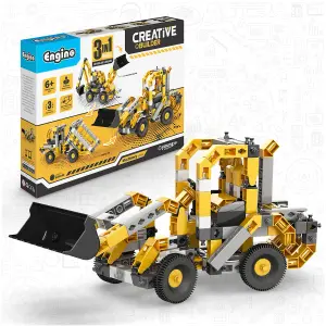 Engino Creative Builder Wheeled Loader Machinery Construction Kit