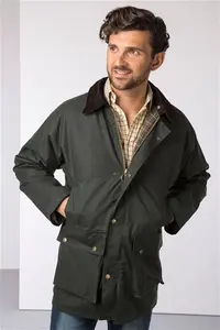 Rydale Men's Waxed Jacket - Thirsk - Olive S