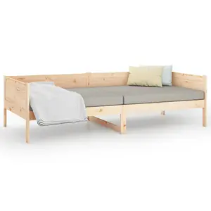 Berkfield Day Bed Solid Wood Pine 90x190 cm