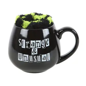 Something Different Strange And Unusual Mug and Sock Set Black/Green (One Size)