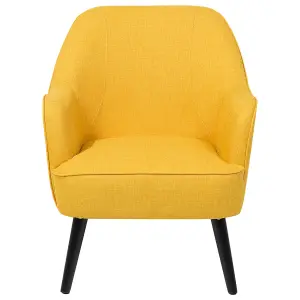 Beliani Retro Armchair LOKEN Fabric Yellow