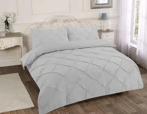 Pintuck Pleated Duvet Cover Set Bedding