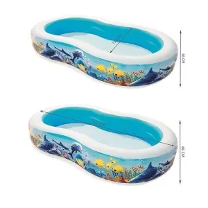 Bestway 54118 Inflatable Paddling Swimming Pool For Children 262x157x46cm