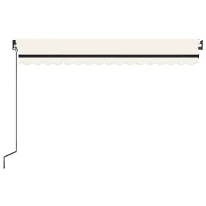 Berkfield Manual Retractable Awning 450x300 cm Cream