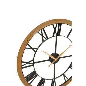 Interiors by Premier Vitus Black Metal Wall Clock