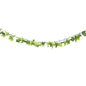 Gardenwize 2 Metre 20 LED Solar Powered Outdoor Ivy Leaf String Lights Fence Wall Decking Patio Decorative Lights