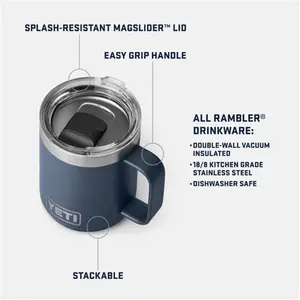 YETI Rambler Vacuum Insulated, Dishwasher Safe 10Oz (296 Ml) Stackable Mug Stainless Steel