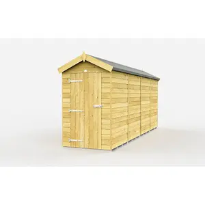 DIY Sheds 4x15 Apex Shed - Single Door Without Windows